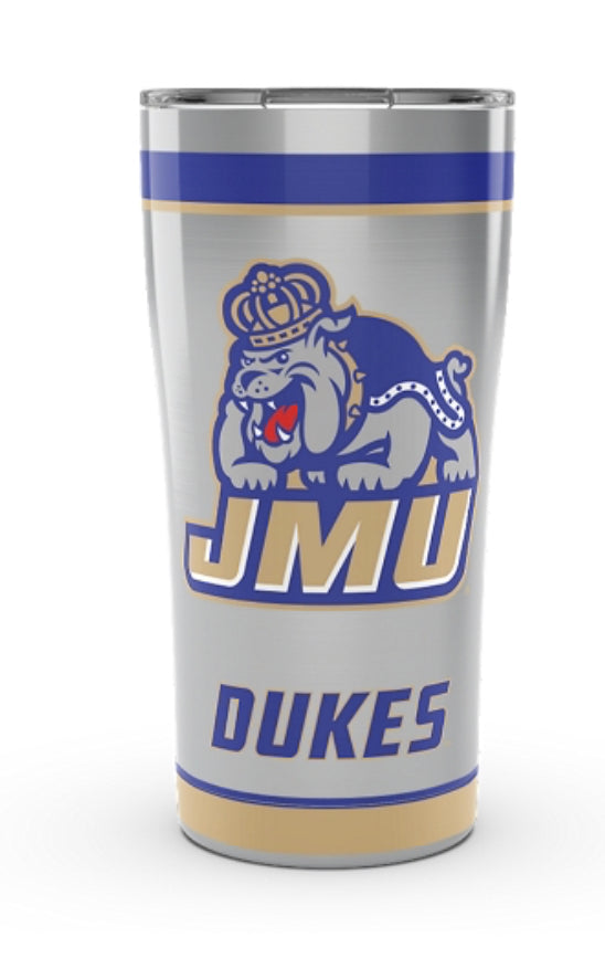 James Madison Dukes University Tervis Stainless Steel With Hammer Lid - AtlanticCoastSports