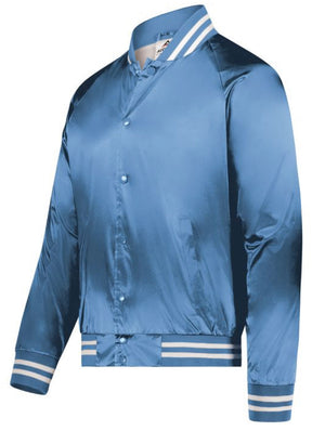 Augusta Sportswear - Satin Baseball Jacket Striped Trim - 3610 - AtlanticCoastSports