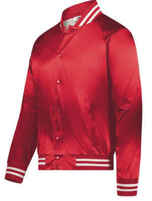 Augusta Sportswear - Satin Baseball Jacket Striped Trim - 3610 - AtlanticCoastSports