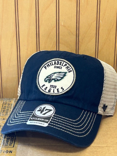 Philadelphia Eagles 47 Brand Adjustable Black Clean Up - AtlanticCoastSports