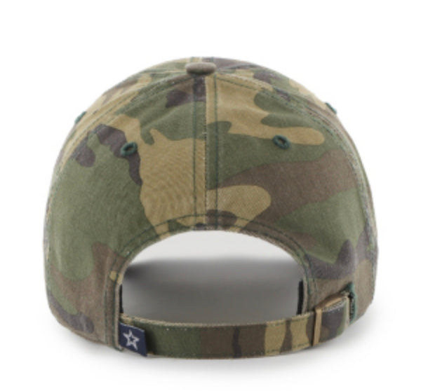 Dallas Cowboys 47 Brand Mens Camo Clean Up Adjustable Hat - AtlanticCoastSports