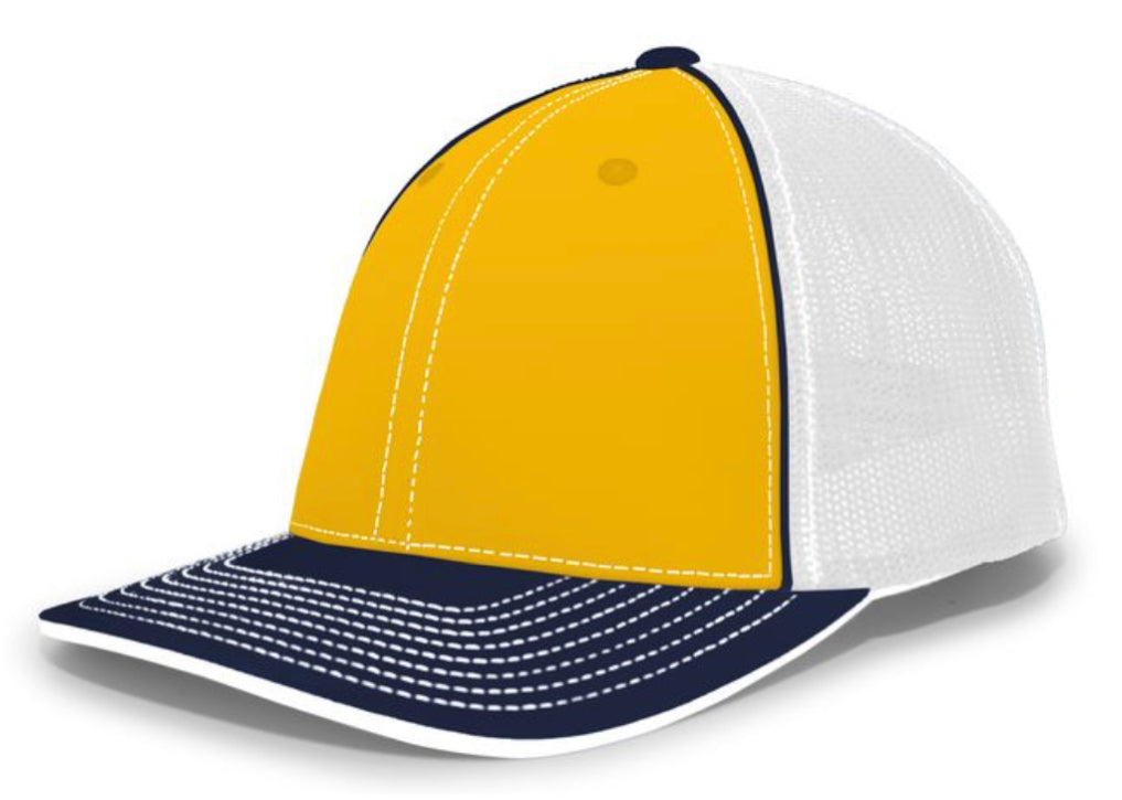 Pacific Headwear Trucker Pacflex Tri  and solid Colors 404m - AtlanticCoastSports