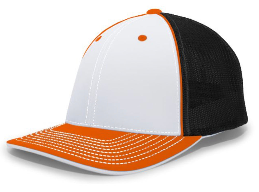 Pacific Headwear Trucker Pacflex Tri  and solid Colors 404m - AtlanticCoastSports