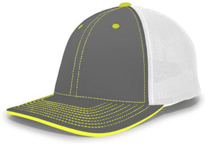 Pacific Headwear Trucker Pacflex Tri  and solid Colors 404m - AtlanticCoastSports