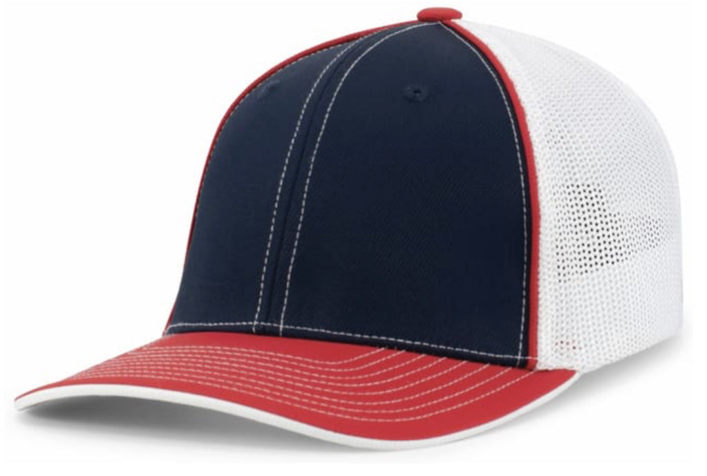 Pacific Headwear Trucker Pacflex Tri  and solid Colors 404m - AtlanticCoastSports