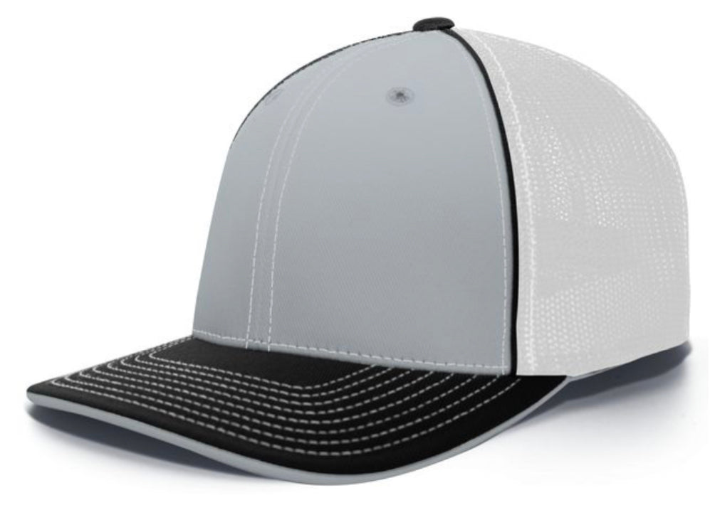 Pacific Headwear Trucker Pacflex Tri  and solid Colors 404m - AtlanticCoastSports