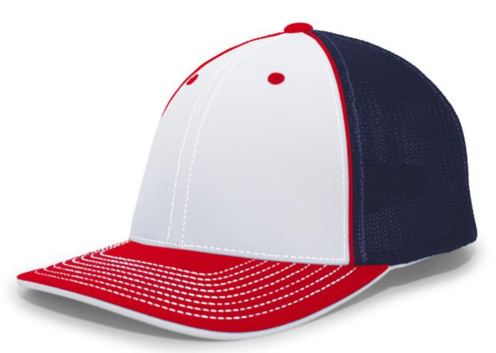 Pacific Headwear Trucker Pacflex Tri  and solid Colors 404m - AtlanticCoastSports