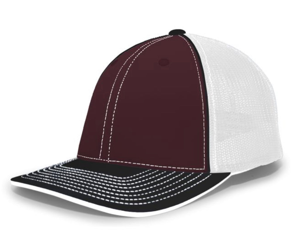 Pacific Headwear Trucker Pacflex Tri  and solid Colors 404m - AtlanticCoastSports