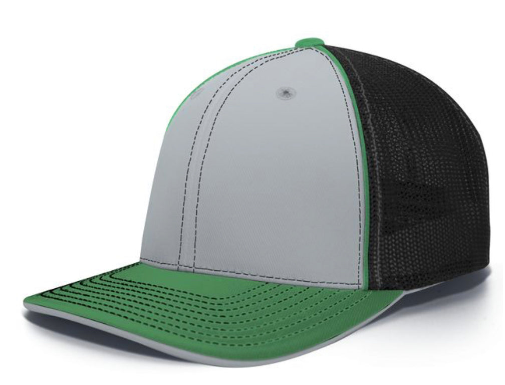 Pacific Headwear Trucker Pacflex Tri  and solid Colors 404m - AtlanticCoastSports