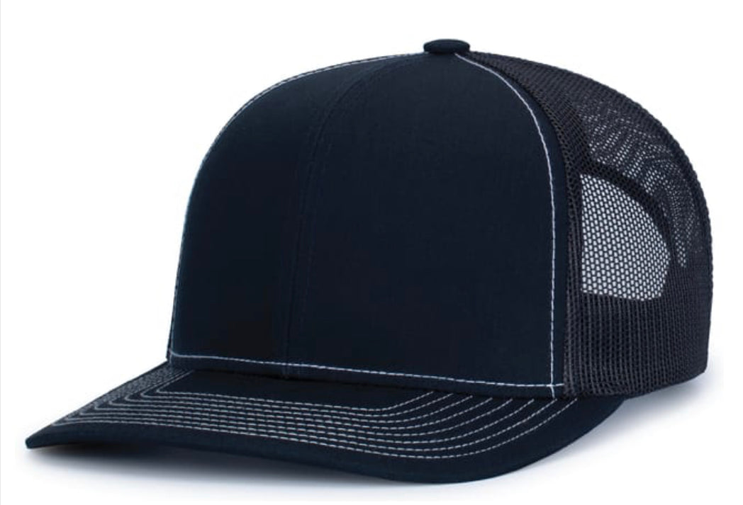 Pacific Headwear Contrast Stitch Trucker Snapback Embroidered with Your Logo - AtlanticCoastSports