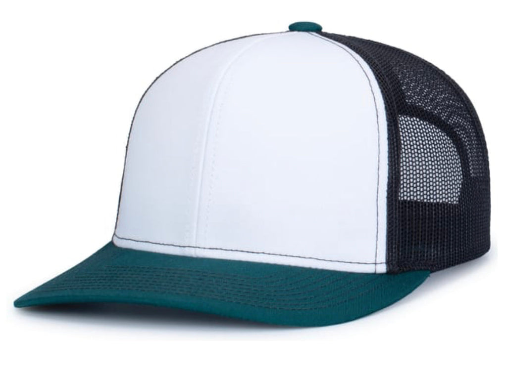 Pacific Headwear Contrast Stitch Trucker Snapback Embroidered with Your Logo - AtlanticCoastSports