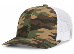 Pacific Headwear 108C Camo Snapback Trucker Hat - AtlanticCoastSports