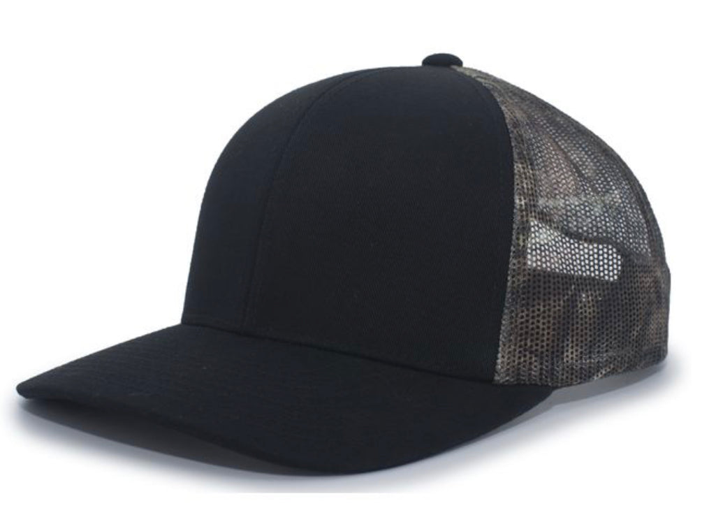 Pacific Headwear 108C Camo Snapback Trucker Hat - AtlanticCoastSports