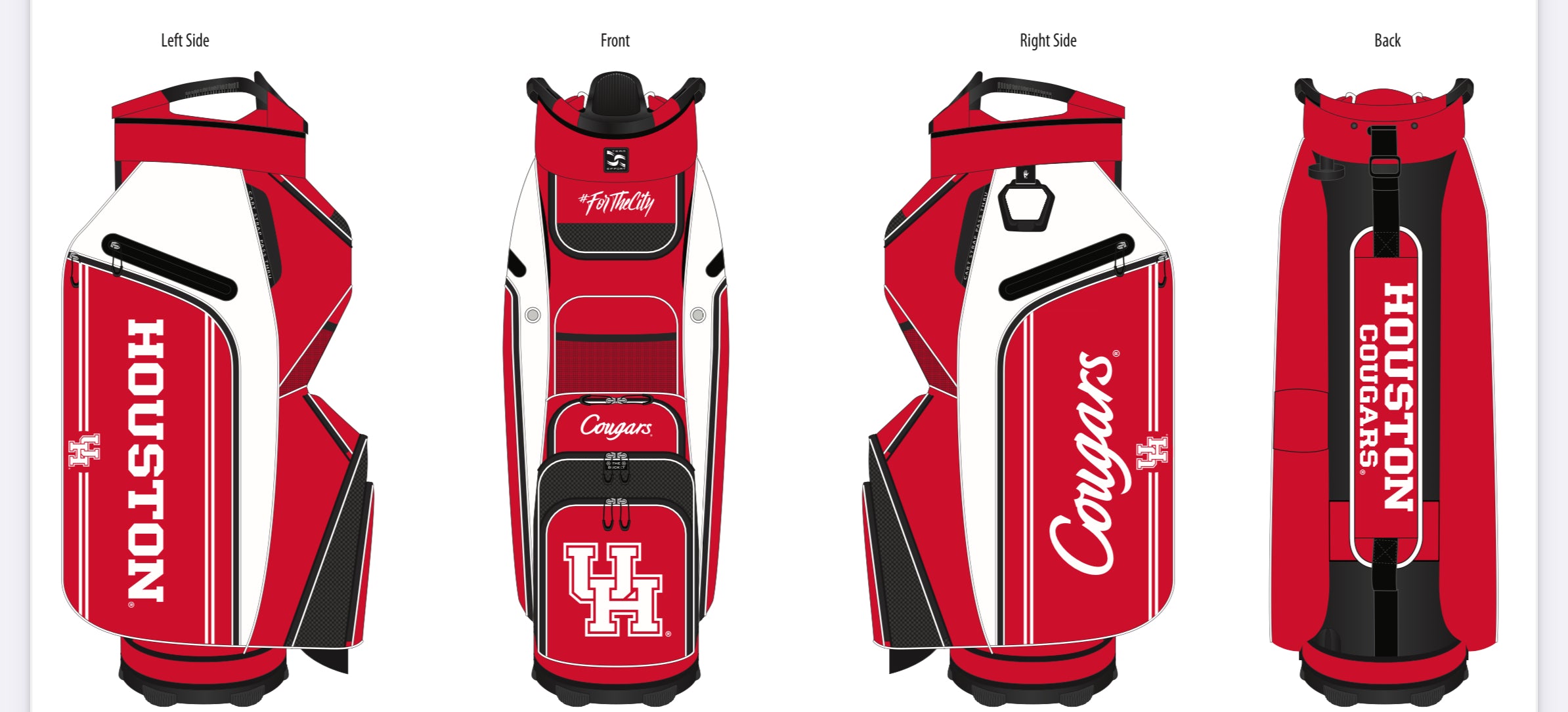 Houston Cougars Bucket Cooler Cart Bag