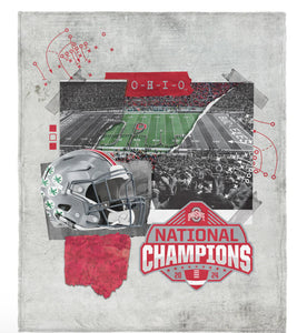 Ohio State Buckeyes NCAA 2024 FBC Champ Love Silk Touch Throw Blanket