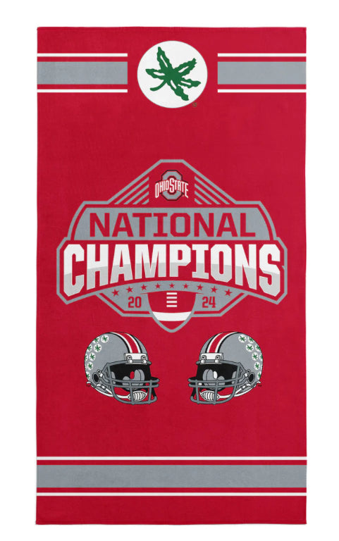 Ohio State Buckeyes NCAA 2024 FBC Parallel Beach Towel 30X60 Inches