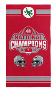 Ohio State Buckeyes NCAA 2024 FBC Parallel Beach Towel 30X60 Inches - AtlanticCoastSports