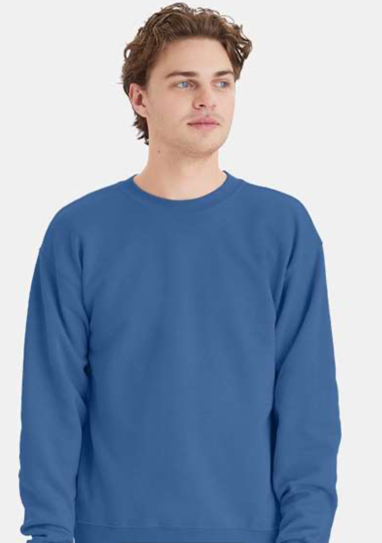 Hanes Crewneck Sweatshirt - P160 Blacks & Blues Fully Printed With Your Logo