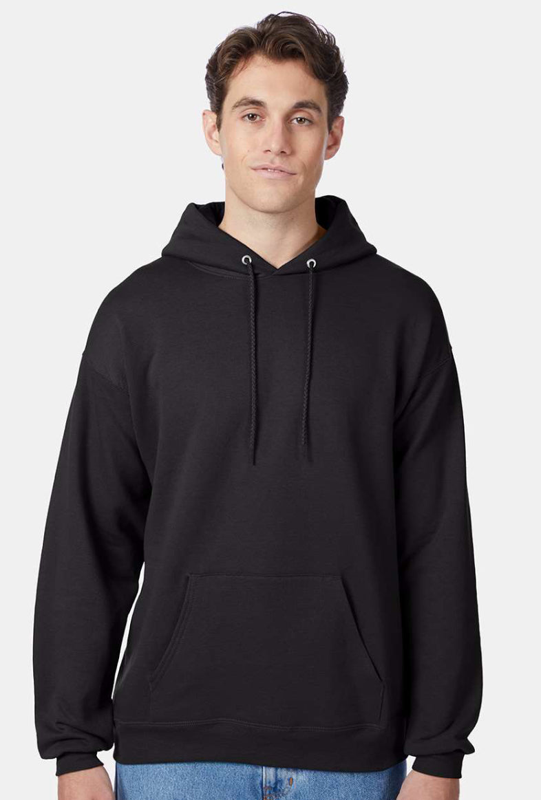 Hanes Hooded Sweatshirt - P170 Black & Blues