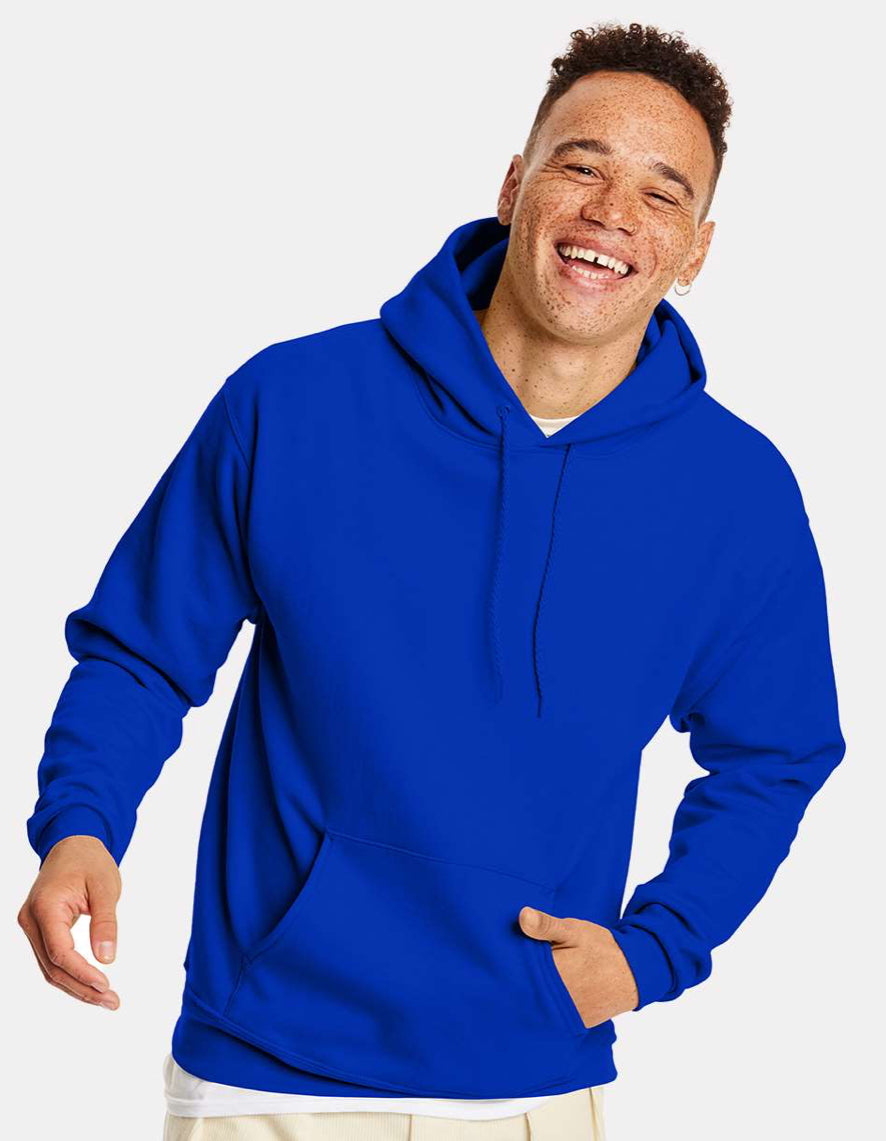 Hanes Hooded Sweatshirt - P170 Black & Blues