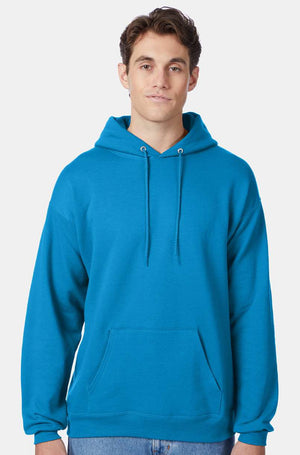 Hanes Hooded Sweatshirt - P170 Black & Blues