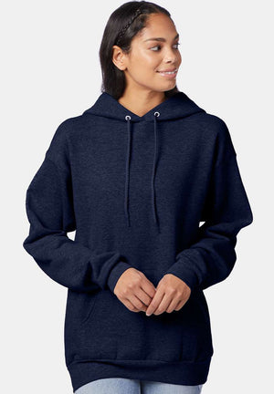 Hanes Hooded Sweatshirt - P170 Black & Blues