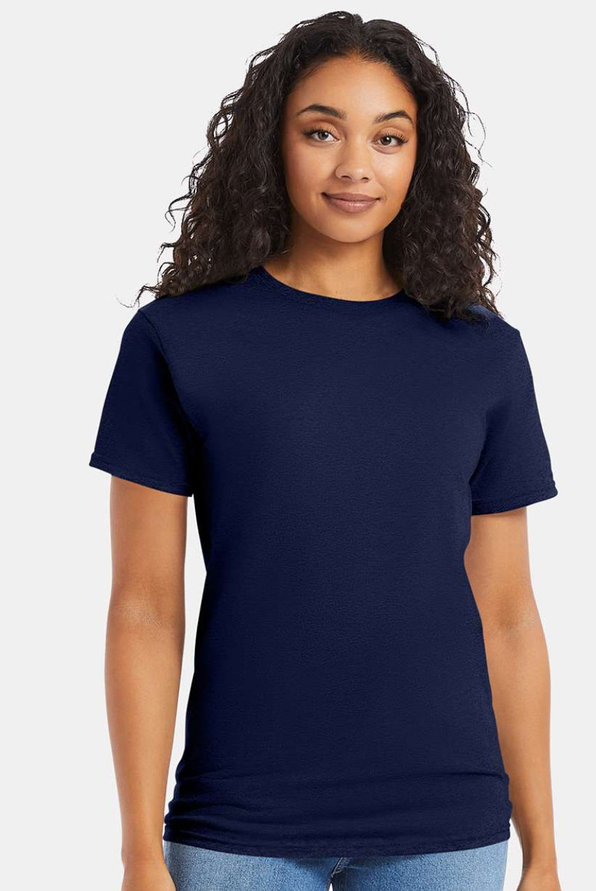 Hanes - Perfect-T 4980 Black & Blues Fully Printed with Your Logo - AtlanticCoastSports