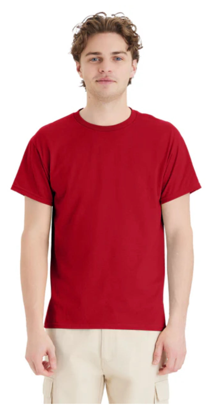 Hanes 5150 EcoSmart 50/50 Blend T-Shirts Red/Greens Colors