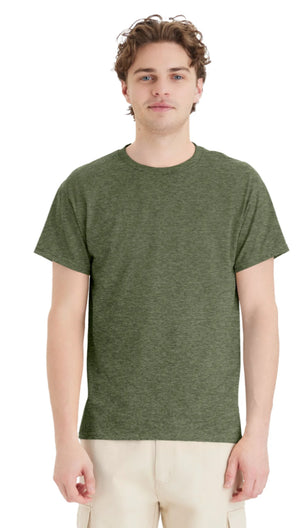 Hanes 5150 EcoSmart 50/50 Blend T-Shirts Red/Greens Colors