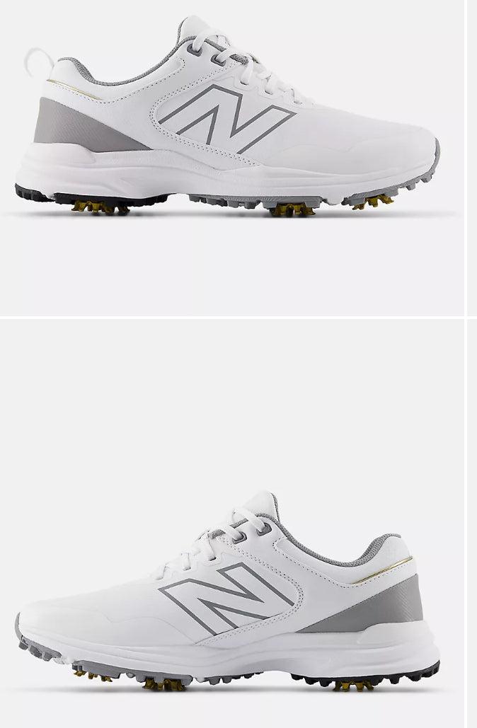 New Era Golf Shoe Brighton V2 White White Grey Standard Width - AtlanticCoastSports