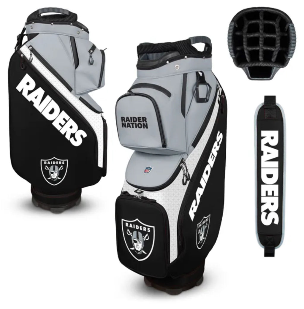 Las Vegas Raiders Bucket 3 Cooler Cart Bag Free Shipping - AtlanticCoastSports