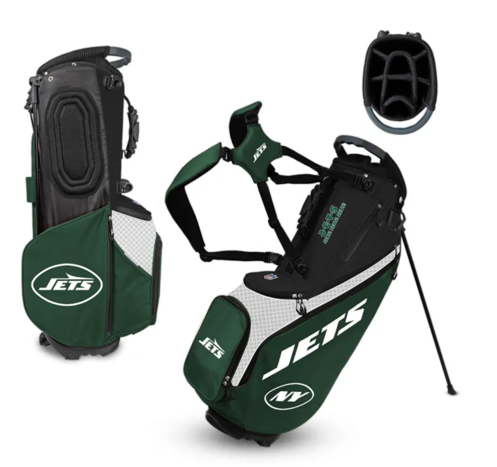 New York Jets Back Nine Stand Bag - AtlanticCoastSports