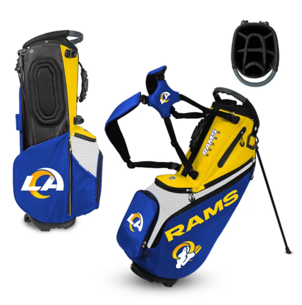 Los Angeles Rams Back Nine Stand Bag - AtlanticCoastSports