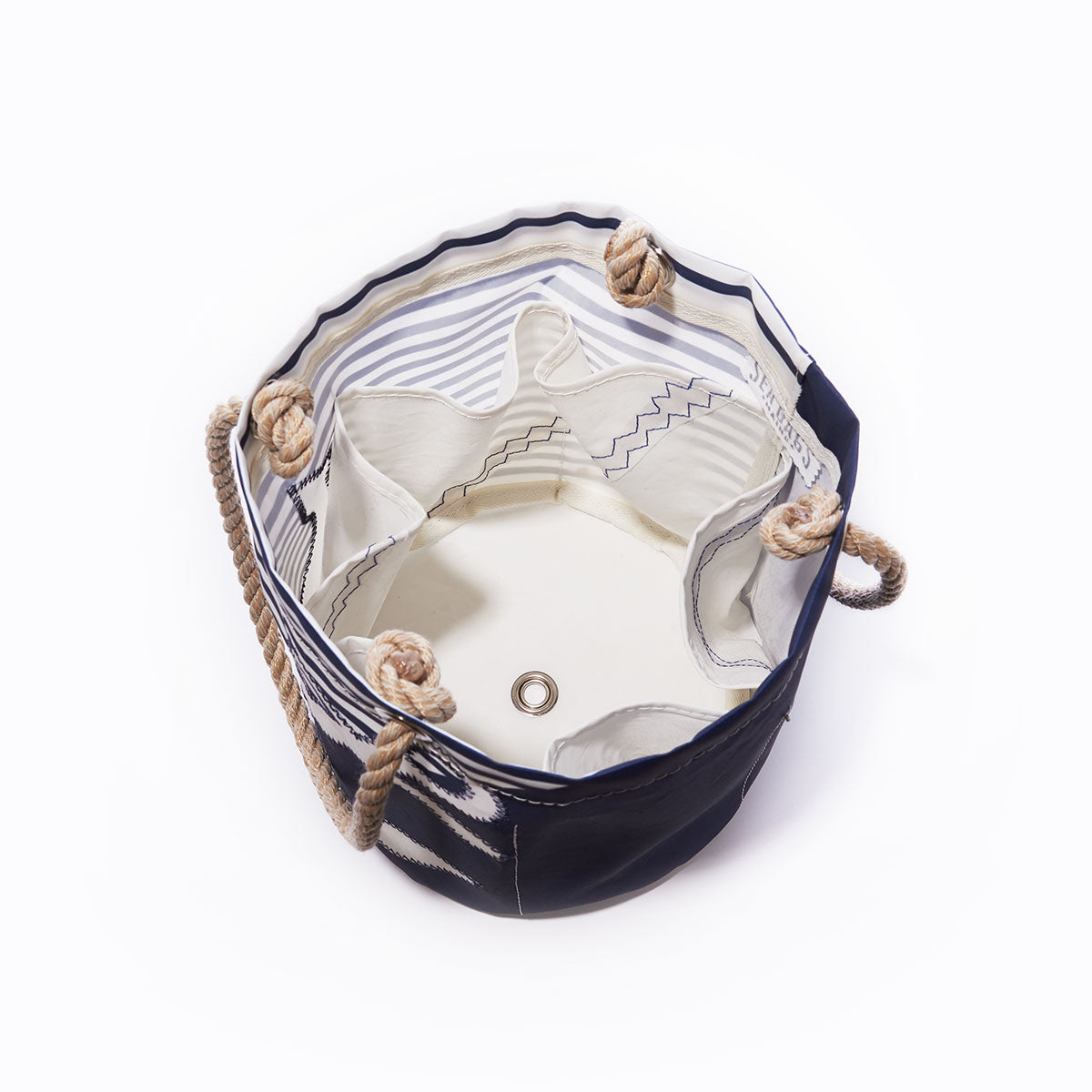 Sea Bags Breton Stripe White Anchor Beverage Bucket - AtlanticCoastSports