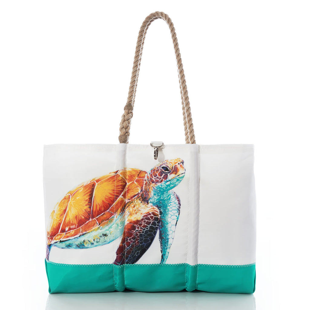 Sea Bags Multicolor Sea Turtle Ogunquit Beach Tote