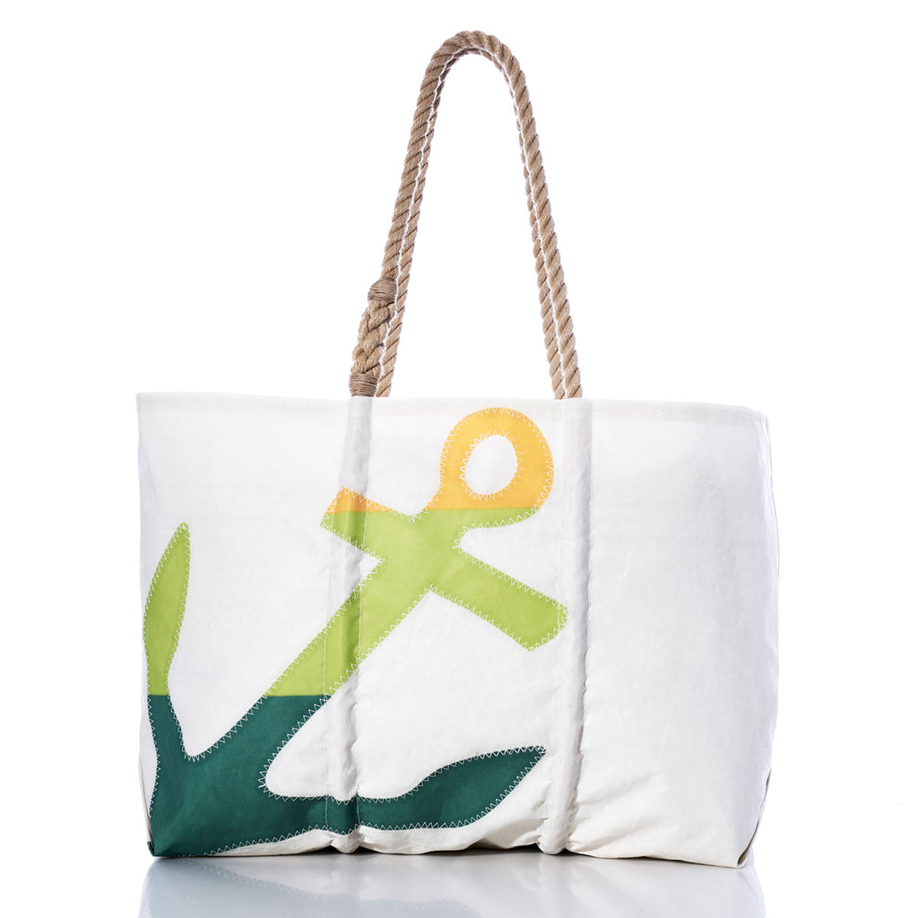 Sea Bags Rainbow Anchor Large Tote Yellow/Green