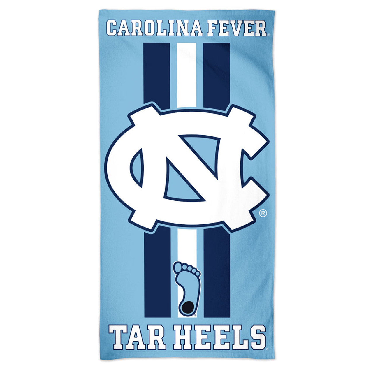 NORTH CAROLINA, UNIVERSITY OF VERTICAL SPECTRA BEACH TOWEL 30" X 60" - AtlanticCoastSports