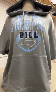 BILL BELICHICK HOODED SHORT SLEEVE SWEATSHIRT