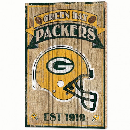 GREEN BAY PACKERS WOOD SIGNS - 1/2" THICK 15" X 24" - AtlanticCoastSports