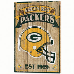 GREEN BAY PACKERS WOOD SIGNS - 1/2" THICK 15" X 24" - AtlanticCoastSports
