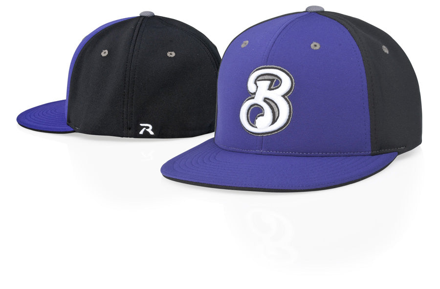 Richardson Adult Pts20 SOLID COLORS Pulse R-Flex Custom Black Baseball Cap (EMBROIDERY AVAILABLE) - AtlanticCoastSports