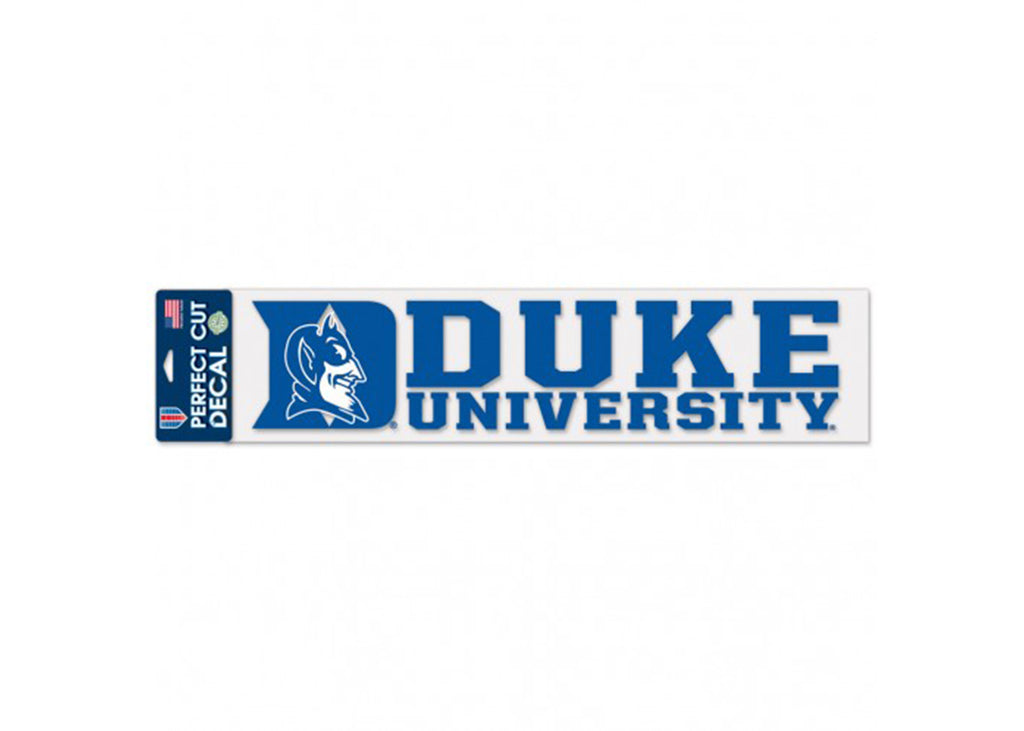 DUKE UNIVERSITY PERFECT CUT DECALS 4" X 17" - AtlanticCoastSports