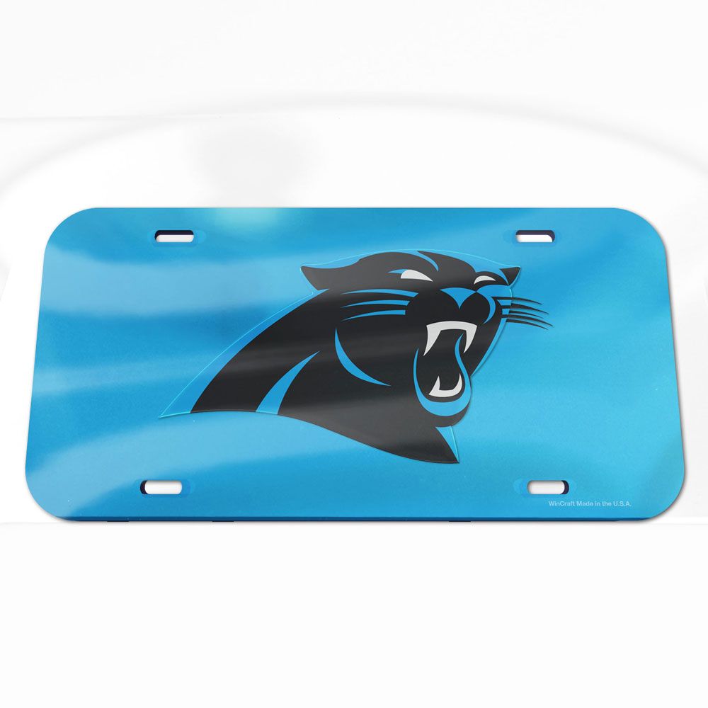 Carolina Panthers Logo Acrylic Classic License Plate - AtlanticCoastSports