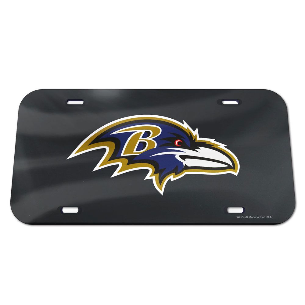 Baltimore Ravens Logo Specialty Acrylic Classic License Plates - AtlanticCoastSports