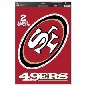 San Francisco 49ers 11" x 17" Multi Use Decals - Auto, Walls, Windows, Cornhole - AtlanticCoastSports