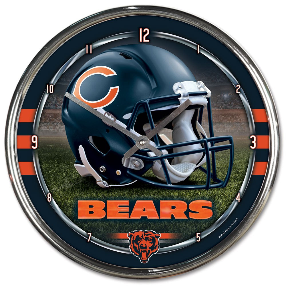 Chicago Bears    Chrome Clock - AtlanticCoastSports
