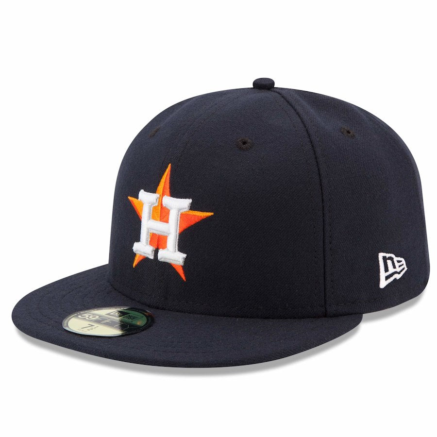 Houston Astros New Era Home Authentic Collection On Field 59FIFTY Performance Fitted Hat - Navy - AtlanticCoastSports