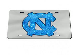 North Carolina, University of  Acrylic Classic License Plates Glitter - AtlanticCoastSports