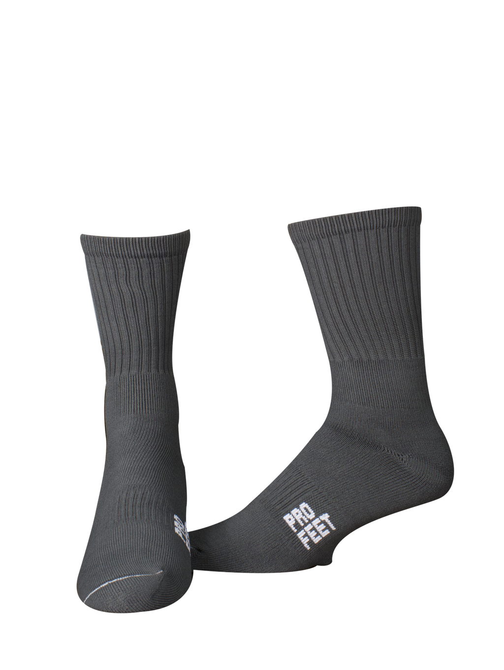 Pro Feet 385 Colored Crew Socks -- Graphite - AtlanticCoastSports