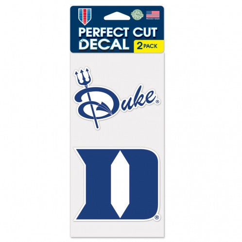 DUKE UNIVERSITY PERFECT CUT DECAL SET OF TWO 4" X 4" - AtlanticCoastSports